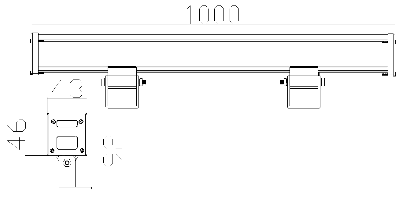 洗墙灯结构图