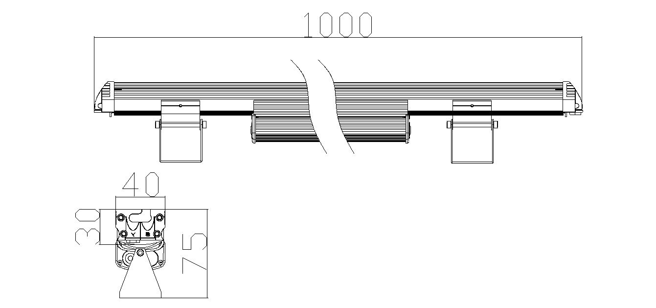 洗墙灯结构图