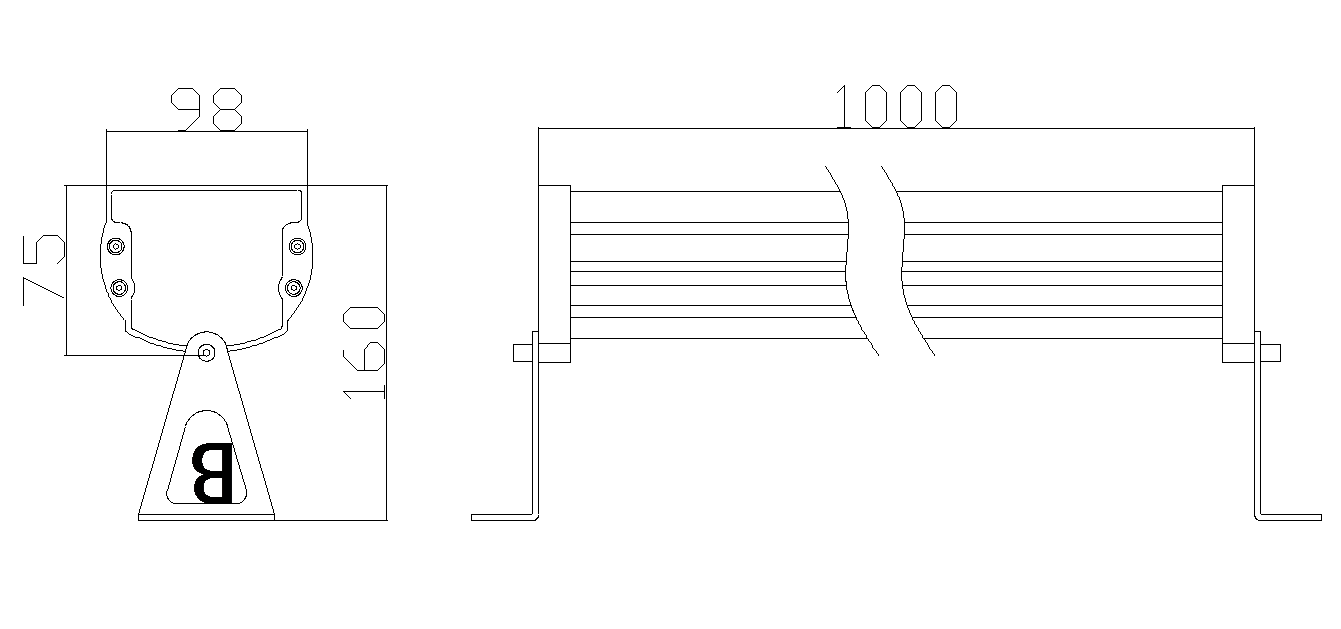 洗墙灯结构图
